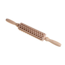 Wooden Patterned Rolling Pin - Stars