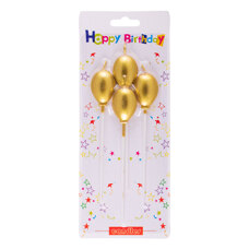 Decoration Materials - Candles Gold Balloon Set/4