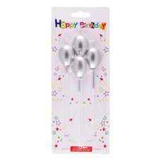 Candles Silver Balloon Set/4