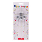 Candles Silver Stars Set/4