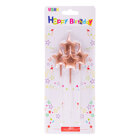 Candles Rose Gold Stars Set/4