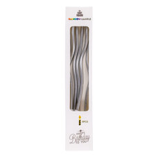Candles Spiral Silver Set/6
