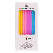 Candles Spiral Rainbow Colors Set/8