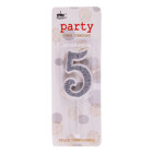 Birthday Candle Five - Silver