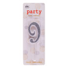 Birthday Candle Nine - Silver