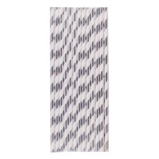 Decoration Materials - Paper Straws Silver pk/25
