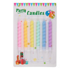 Candles Spiral Rainbow Colors Set/6