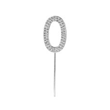 Cake Topper With Diamonds - Zero with a Crown