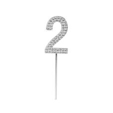 Cake Topper With Diamonds - Two with a Crown