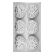 Silicone Mold for Baking - Decorative Hearts 6 cav