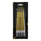 Candles Gold Set/6 12.5 cm