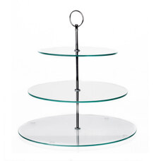 Tiered Cupcake Glass Stand 3 Tiers 