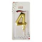 Birthday Candle Four - Gold 9 cm