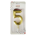 Birthday Candle Five - Gold 9 cm
