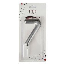 Birthday Candle Seven - Silver 9 cm