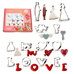 Metal Cookie Cutter Wedding Set/12