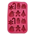 Cakes and Muffins - Silicone Mold for Chocolate Forms - 14 Christmas Figures