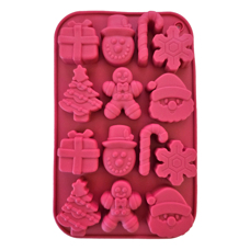 Cakes and Muffins - Silicone Mold for Chocolate Forms - 14 Christmas Figures