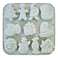 Cakes and Muffins - Silicone Mold for Chocolate Forms - 11 Christmas Figures