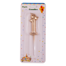 Birthday Candle One - Gold With A Crown 6 cm