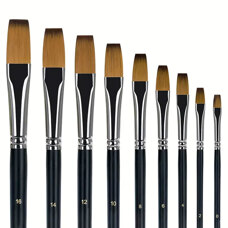 Flat Brush Set – 9 Sizes