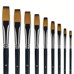 Flat Brush Set – 9 Sizes