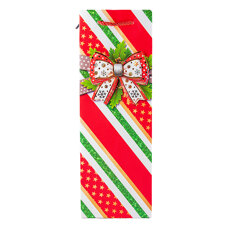 Christmas Bottle Bag - Christmas Bow