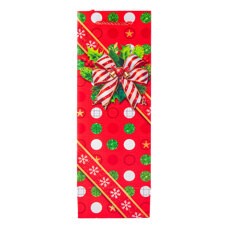 Christmas Bottle Bag - Christmas Wreath With A Bow No. 02