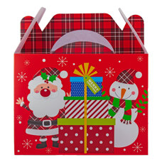 Christmas Gable Box M - Santa Claus, Snowman and Gifts