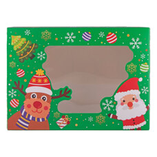 Christmas Box With A Window - Santa’s Train with Presents & Snowman
