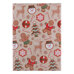 Christmas Gift Box with Lid - Beige Background With Gingerbread and Trees