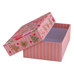 Decoration Materials - Christmas Gift Box with Lid - Pink with Donuts, Cupcakes, and Holiday Cookies L