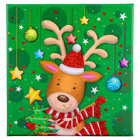 Christmas Gift Box with Lid - Reindeer with Christmas Hat