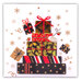 Christmas Gift Box with Lid - Bold Present Tower in Red, Black & Gold L