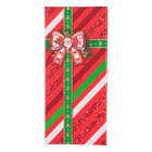 Christmas Lid Box - Colorful Geometric Gift Wrap Print with Bow No. 02