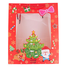 Decoration Materials - Christmas Gift Bag with Window #08