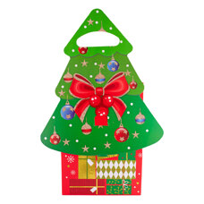 Christmas Bag - Tree-Shaped Box with Ornaments
