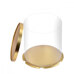 Round Transparent Cake Box Ø29.5 × H17 cm - Gold