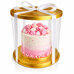Round Transparent Cake Box Ø29.5 × H17 cm - Gold
