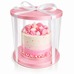 Round Transparent Cake Box Ø21,5 × H15 cm - Pink