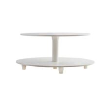 Cakes and Muffins - Tiered Cake Stand White Plastic - 2 tiers
