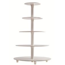 Tiered Cake Stand White Plastic - 5 tiers