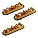 Set of 6 Perforated Tart Rings – Rectangular Shape