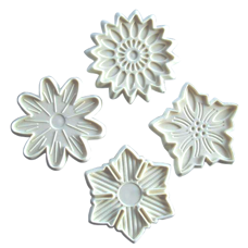 Stamps and Textures - Textured Stamps - Flowers Set/4