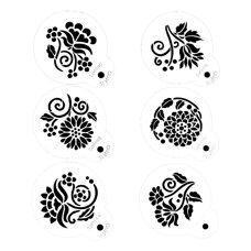 Decoration Materials - Stencil - Flowers Set/6