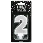 Декоративна сива свещ PartyDeco - 2