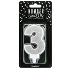 Декоративна сива свещ PartyDeco - 3