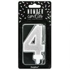 Декоративна сива свещ PartyDeco - 4