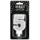 Декоративна сива свещ PartyDeco - 5