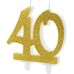 Birthday Candle Number 40 - Gold /10 cm/